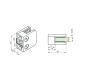 Preview: Edelstahl Glasklemme 45x45mm Glashalter flach V2A Klemmhalter GLANZ